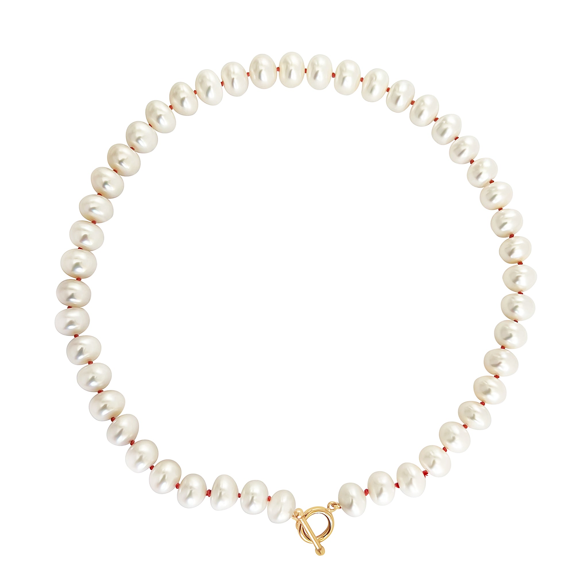 Knotted Pearl Necklace