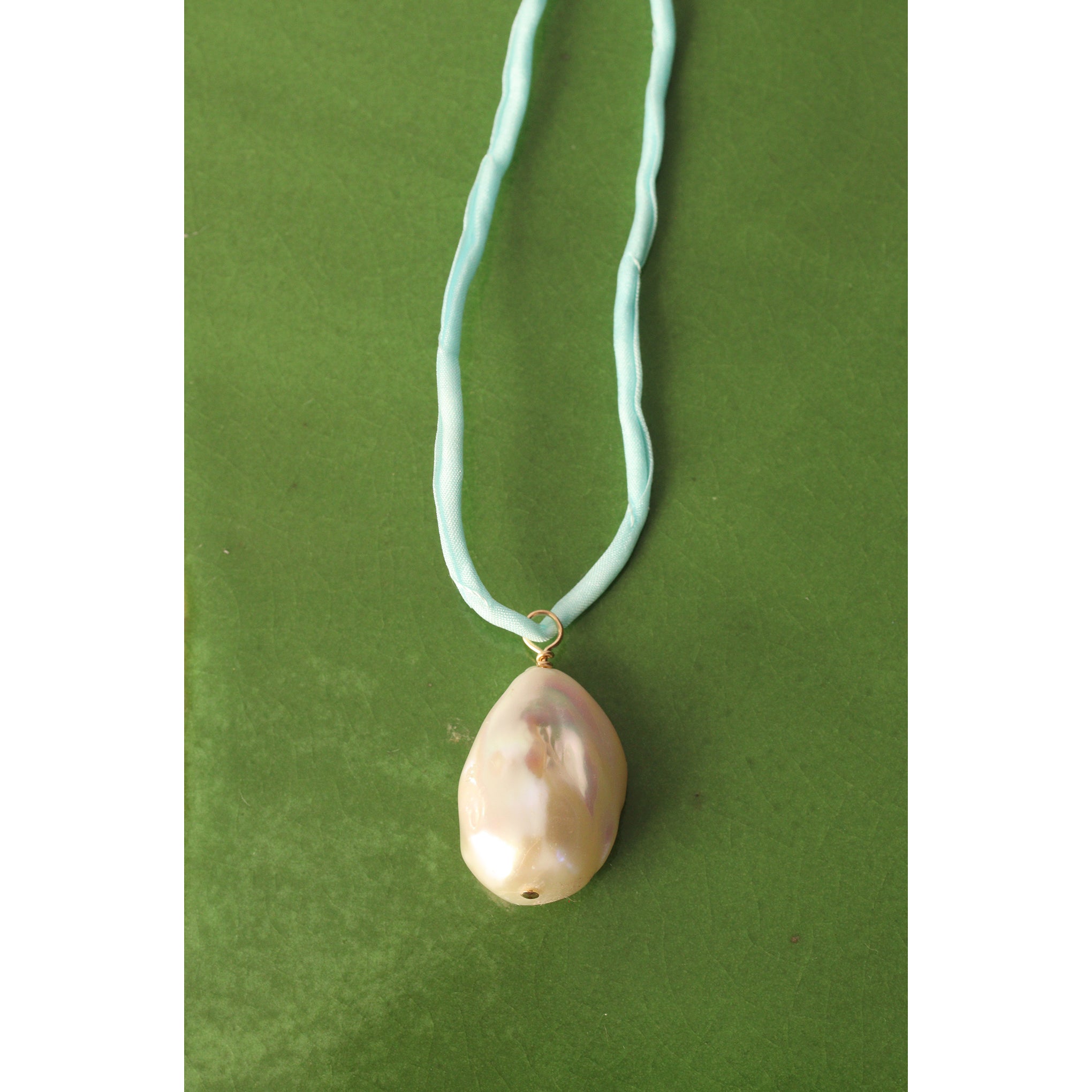 Hand-painted silk cord necklace – EMUEROE
